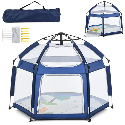 Дитячий манеж MR 1512 Sapphire Blue 146×127×110 см - фото 3