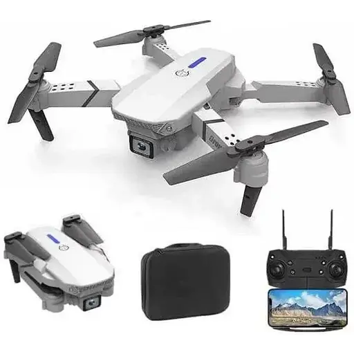 Дитячий квадрокоптер MHZ E88 дрон для дітей з камерою HD FPV до 20 хв польоту з кейсом акумулятор Білий - фото 1