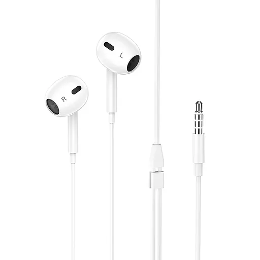 Навушники HOCO M1 Max crystal earphones with mic White - фото 1