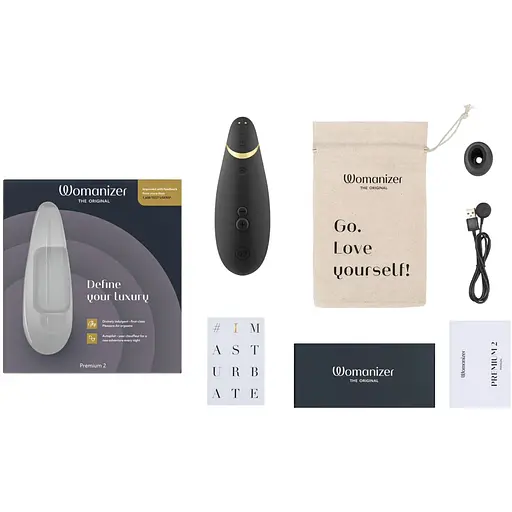 Вакуумний стимулятор Womanizer Premium 2 - Black - фото 6