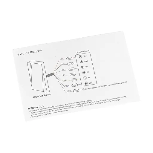 Считыватель карт EM-Marine, HID и Mifare Trinix TRR-1108EHMW водонепроницаемый (71-00154) - фото 7