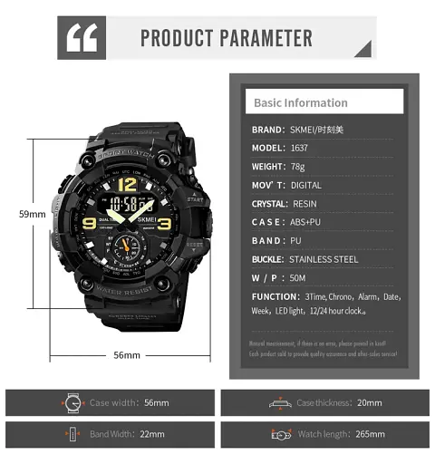 Наручний годинник чоловічий Skmei 1637 Army Green, 1637AG (18439) - фото 8