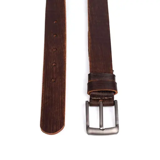 Ремінь LIMARY коричневий тертий цільний 130х4х0.4 см acs0032079 - фото 4