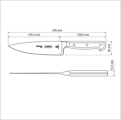 Нож универсальный Tramontina Century, 152 мм (6721212) - фото 2