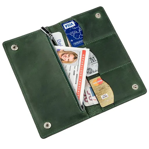 Кожаный портмоне Shvigel 19х9.5х1 см acs0016043 - фото 5