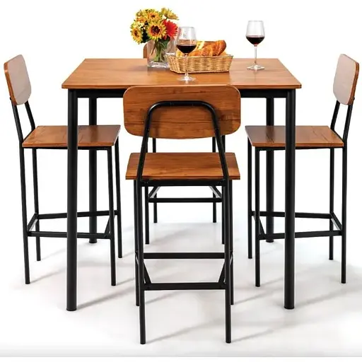 Комплект меблів Costway Karen барний стіл з стільцями - фото 3