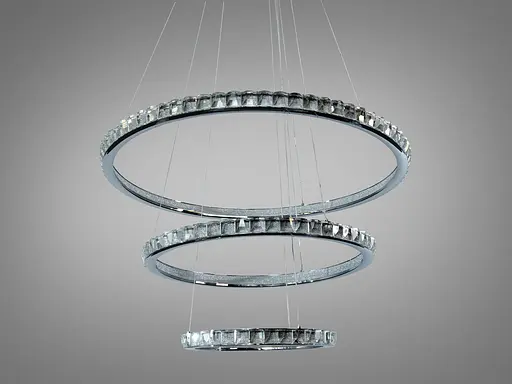 Подвесная LED люстра кольца белая 220 Вт 38-40 м² - фото 3