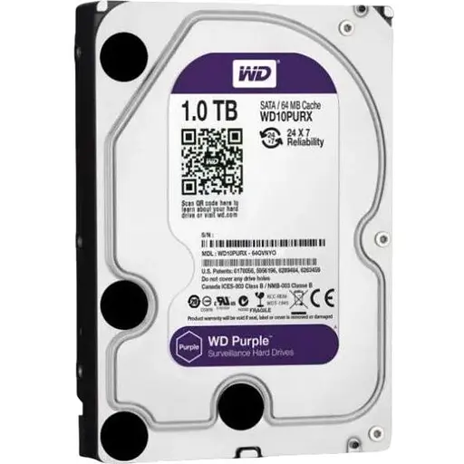 Жесткий диск Western Digital 1TB Purple (WD10PURX) - фото 1