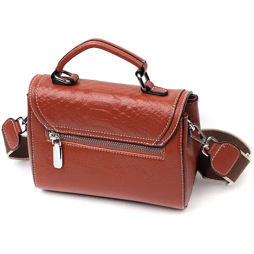 Сумка Vintage из натуральной кожи с защелкой 19х15х9 см sum0029040 - фото 2