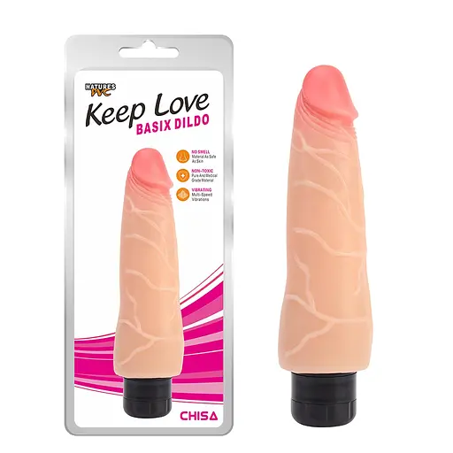 Вібратор Keep Love Basix Dildo 21.5 см тілесний - фото 2