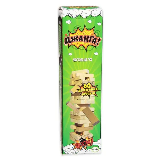 Настільна гра "Джанга" Strateg 30771, 60 брусків, українською мовою - фото 1