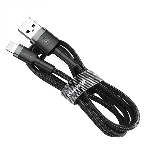 Кабель посилена обплетення Baseus Cafule USB - Lightning 1 метр (CALKLF-BG1) - фото 1