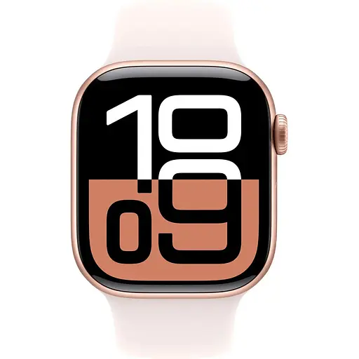 Apple Watch Series 10 GPS 42mm Rose Gold Aluminum Case with Light Blush Sport Band M/L MWWJ3