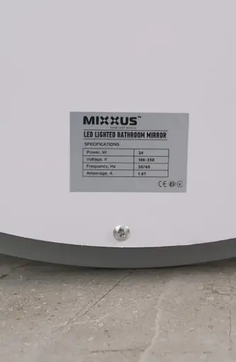 Дзеркало Mixxus PLAIN MC02-80 з LED Touch, Anti-fog, димером, регулюванням яскравості, годинником (MI6931) - фото 2