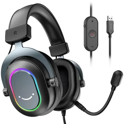 Игровая гарнитура Fifine H6 RGB Black (H6) - фото 2