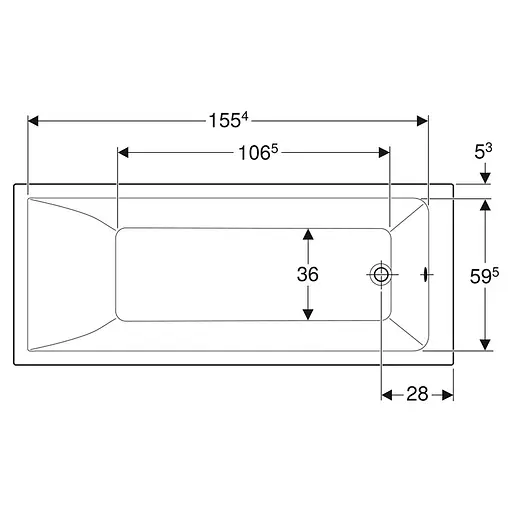 Ванна акриловая Gebert Selnova Square 170x70 554.384.01.1 + ножки Белый - фото 4