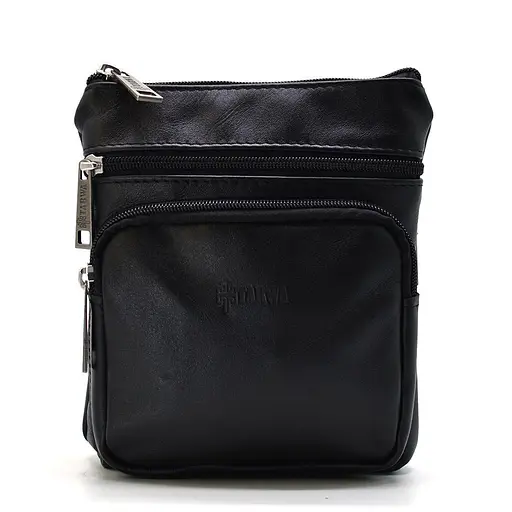Чоловіча шкіряна сумка через плече TARWA 20х17х2.5 см sum0025722 - фото 3
