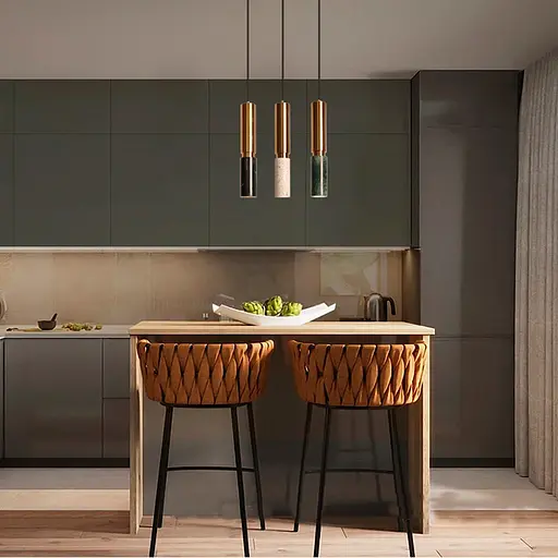 Подвес Gleam с зеленым мраморным плафоном в стиле Ар-деко | Line F | Арт. SC1/1 Green - фото 6