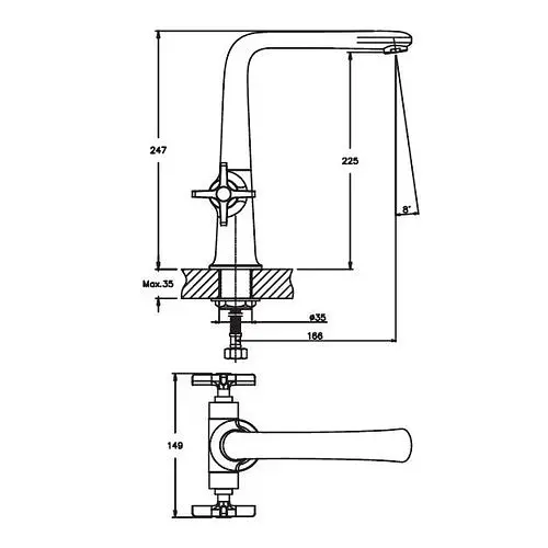 Змішувач для кухні Haiba OXFORD 011 (HB0343) - фото 2