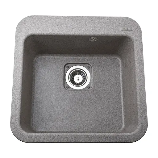 Гранітна мийка Globus Lux Barbora мокко 510x510 мм, Сірий - фото 2