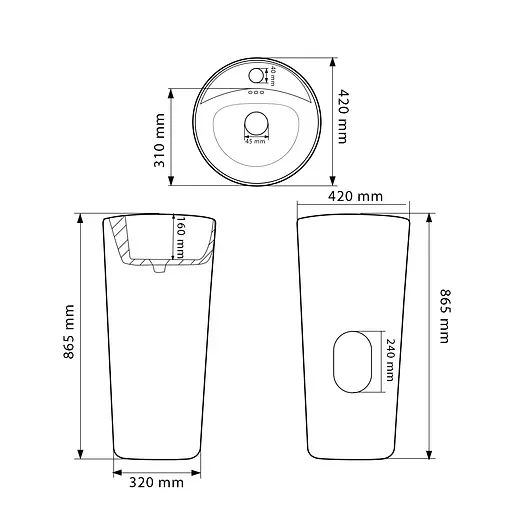 Умивальник підлоговий VBI Marsala white VBI-019010, білий - фото 2