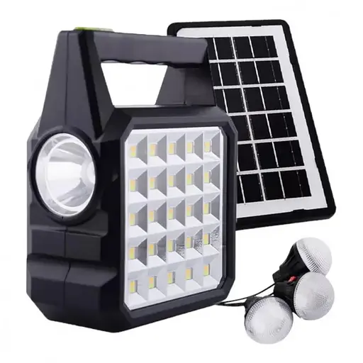 Портативная станция GDTimes GD-105 на солнечной батарее с фонарем с 3-мя лампочками с функцией Power Bank