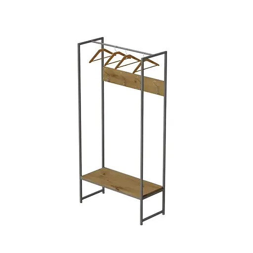 Вішалка модульна підлогова Ferrum-decor Треліс 12 180x90x38 сірий ДСП Дуб Артізан 16мм (FRD-104321)