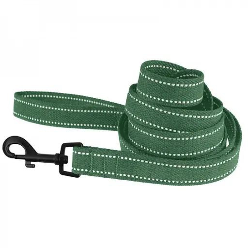 Повідець для собак Barksi Сotton з карабіном квадратне вушко 200x1.6 см армійський - фото 3