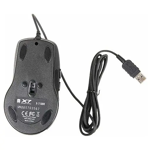 Мышь A4Tech X-710BK USB Black (X-710BK USB (Black)) - фото 4