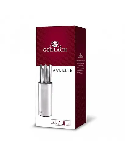 Набор из 5 кухонных ножей и подставки Gerlach Ambiente (5901035489448) - фото 3