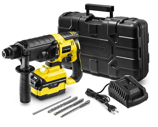 Перфоратор аккумуляторный Trotec PRDS 20-20V с АКБ и ЗУ + кейс (4415000210) - фото 1
