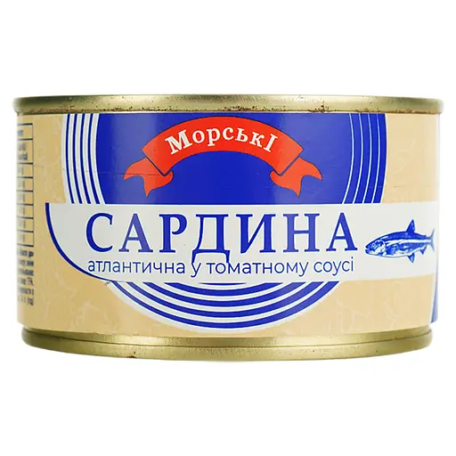Сардина атлантическая Морські в томатном соусе 240 г