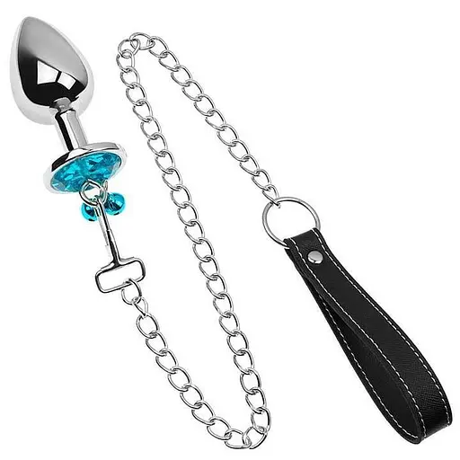 Металлическая пробка с поводком классическая конусная 40 мм 94 мм бирюзовый - фото 1