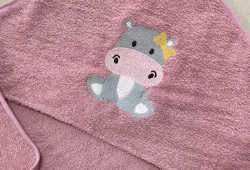 Махровое полотенце Moontime "Бегемотик розовый" - фото 3