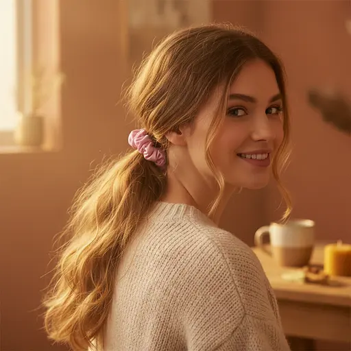 Набор из 5 штук шелковых резинок для волос Чумацкий Шлях - выбери настроение - Choose Your Mood Размер L (1240-02) - фото 11