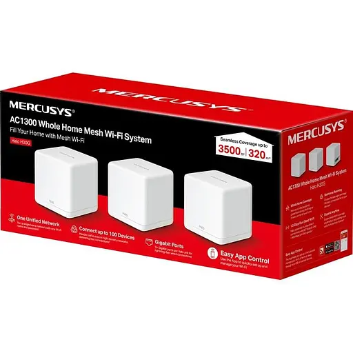 MESH-система Mercusys mesh Halo H30G AC1200 3Pcs White 802.11ac (Halo-H30G-3-pack) - фото 5