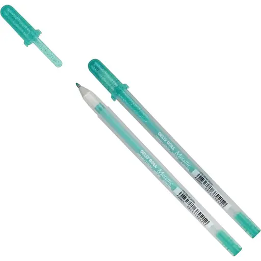 Ручка гелевая Sakura Metallic Зеленый - фото 1