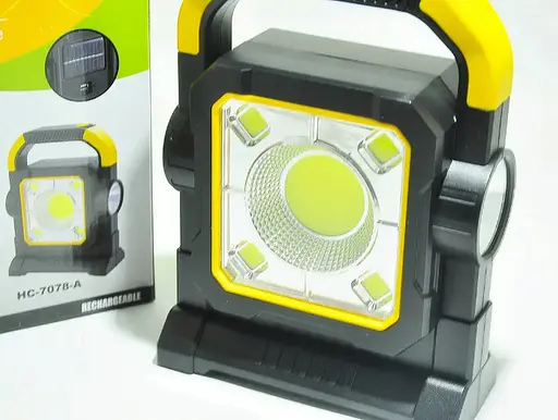 Фонарь прожектор Hello Cloud HC-7078-A Повербанк Солнечная панель переносной для охраны - фото 3