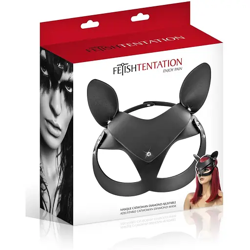 Маска кошки Fetish Tentation Adjustable Catwoman Diamond Mask - фото 3
