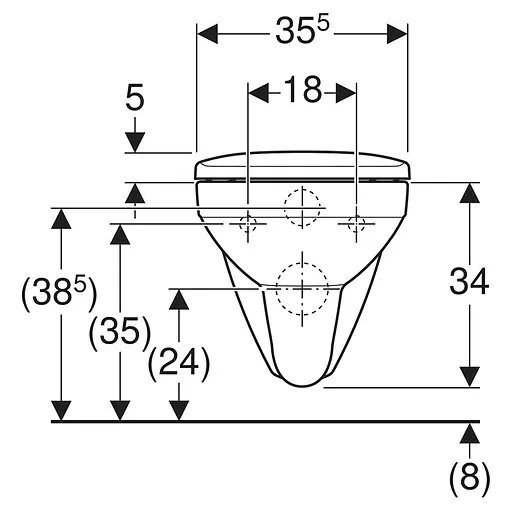 Унитаз подвесной Geberit Selnova Rimfree Square 501.961.00.1 с сидением Soft Close Click2Clean, Белый - фото 2