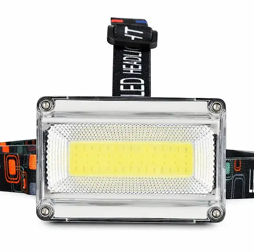 Налобний ліхтар із білим червоним зеленим світлом RN-814 акумуляторний яскравий потужний 18650 COB IP55 - фото 5