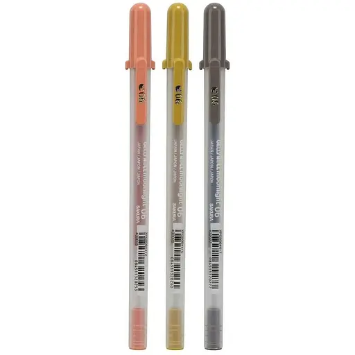 Набор гелевых ручек Sakura Moonlight 06 Nature 3цв - фото 5