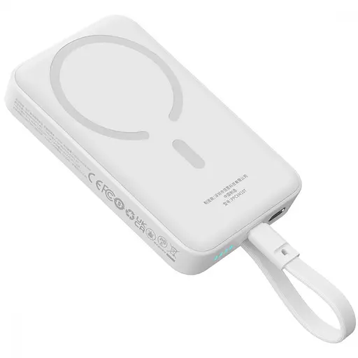 Павербанк Baseus Magnetic Mini White 10 000 mAh / 30 Вт (P1002210B223-00) - фото 1
