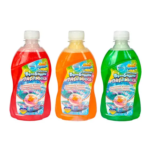 Наповнювач для мильних бульбашок "Перлинки" 73355 "Пані Булька" 400мл, з шиммером, ароматизовані (4820005216680) МІКС - фото 1