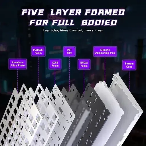 Игровая магнитная проводная клавиатура Attack Shark R85 / Проводное подключение / Magnetic Switch / White Lines - фото 7