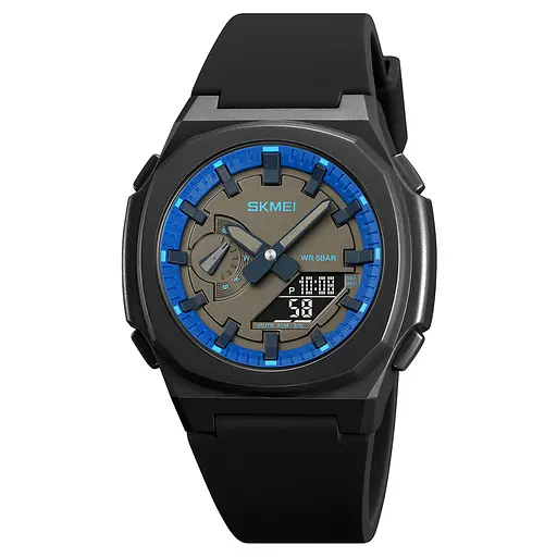 Наручний годинник чоловічий 2091BKBUBK Black-Blue-Black Skmei acs0030301 - фото 1