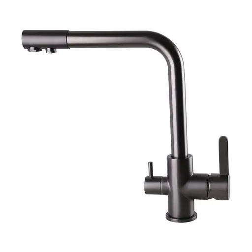 Смеситель для кухни под осмос Globus Lux GLLR-0444-11-graphite Черный матовый - фото 4