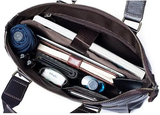 Чоловіча шкіряна сумка Vintage 39х26,5х5 см sum0015582 - фото 4