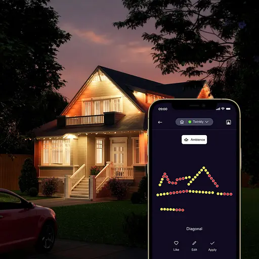 Twinkly Гірлянда Smart LED Twinkly Permanent Light RGB 72 IP65 кабель білий - фото 10