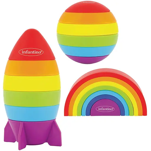 Набор игрушек Infantino Удивительные конструкторы 3 в 1 (315300)